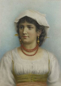 Jeune femme en costume traditionnel - Anonymous