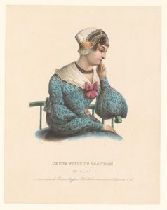 Jeune femme en costume traditionnel de Zaandam - Anonymous