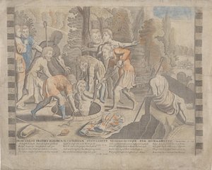 Joseph jeté dans le puits par ses frères - Anonymous