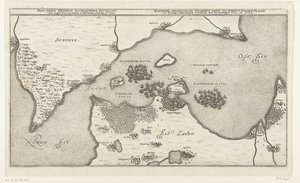 Carte de la bataille navale entre les flottes suédoise et danoise dans le Belt, 1644 - Anonymous