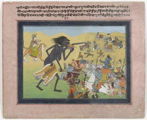 Kali combat les démons Chanda et Munda - Anonymous
