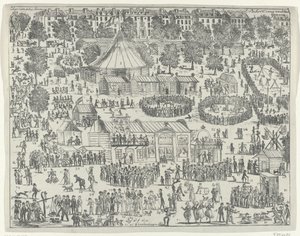 Foire sur une place à La Haye, 1845 - Anonymous
