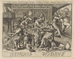Intérieur de cuisine avec des pauvres