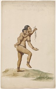 Femme Khoikhoi avec nourrisson - Anonymous