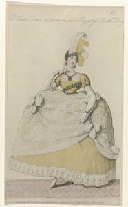 La Belle Assemblée, 1er juillet 1808, No. 32 : La robe de cour - Anonymous