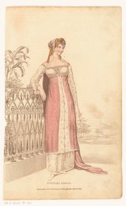 La Belle Assemblée, 1er mars 1813, n° 42 (nouvelle série) : robe de soirée - Anonymous