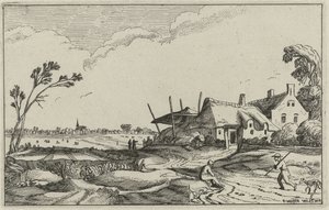 Paysage avec ferme - Anonymous
