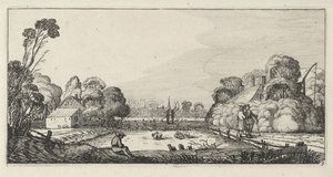 Paysage avec fermes - Anonymous