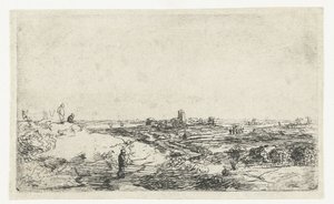 Paysage avec une vache