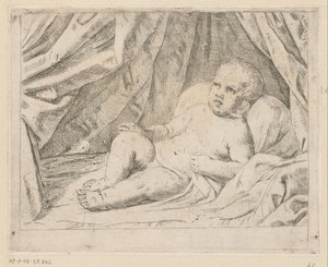 Enfant couché, peut-être l