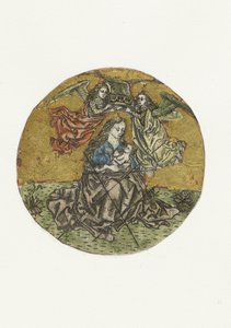 Madone couronnée par deux anges - Anonymous