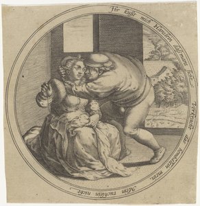 Homme approchant une couturière - Anonymous