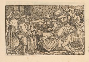 Homme tourmenté par des mouches et des gens - Anonymous