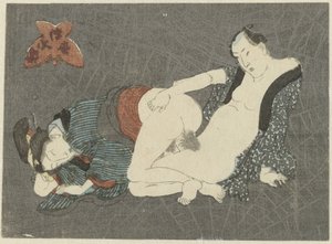 Homme assis en arrière, femme en avant - Anonymous