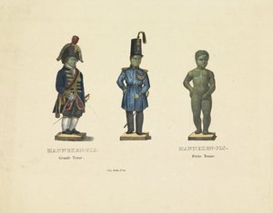 Manneken Pis dans différentes tenues, 1817