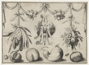 Masque sous une guirlande - Anonymous
