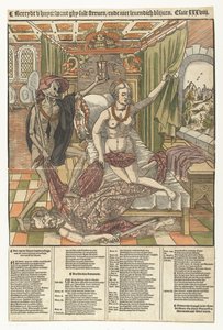 Couple amoureux et la Mort Bereydt u huys: want ghy sult sterven/ ende niet levendich blijven (titre sur l