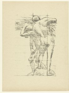 Étude de nu de deux hommes travaillant - Anonymous