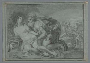 Neptune avec une nymphe - Anonymous