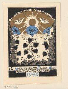 Vœux de Nouvel An pour 1946 de la Nederlandsche Exlibriskring