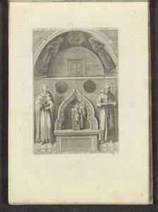 Niche avec saint François et saint Dominique - Anonymous