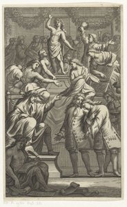 Réception de Cornelis de Bruyn comme nouveau membre des Bentvueghels