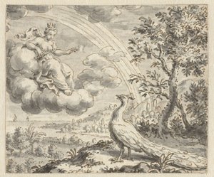 Le paon se plaint à Junon (Illustrations pour une édition des Fables de Jean de la Fontaine) - Anonymous