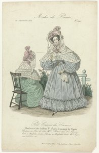 Petit Courrier des Dames, 20 septembre 1834, No.1095 : Chapeau en Pou de Soi