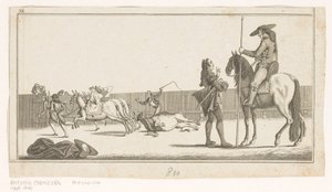 Picador et matador après la mise à mort du taureau, Coleccion de las principales suertes de una corrida de toros - Anonymous