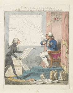 Pitt apporte à George III la nouvelle de la révolution aux Pays-Bas, 1795 (Nouvelles à la Cour de Grande-Bretagne ou M. Pitt annonçant à Sa Majesté la Révolution en Hollande)