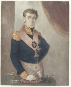 Prince Frédéric des Pays-Bas en tant que grand maître des francs-maçons, 1817