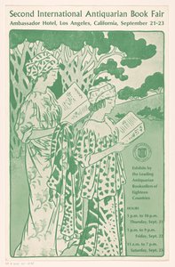 Affiche pour la Second International Antiquarian Book Fair à Los Angeles - Anonymous