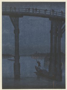 Barque sous un pont