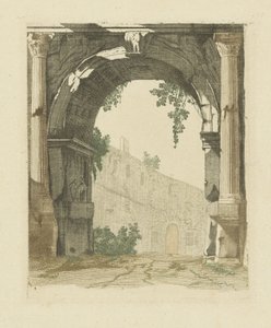 Porte romaine avec muraille - Anonymous