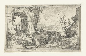Paysage rocheux avec sentier le long d