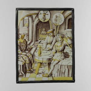 Vitre avec Joseph expliquant les rêves du sommelier et du boulanger