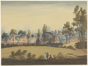 Ruine de Hougoumont (série de sept plaques de Waterloo et ses environs) - Anonymous