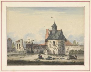 Ruine de Hougoumont (Sept planches de Waterloo et ses environs) - Anonymous