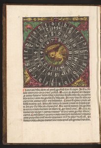 Schéma pour déterminer la lettre dominicale - Anonymous