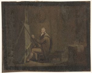Peintre dans son atelier