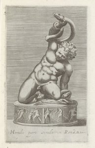 Sculpture du jeune Hercule combattant un serpent (Antiquarum statuarum urbis Romae) - Anonymous