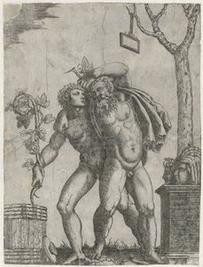 Silenus soutenu par un jeune bacchant
