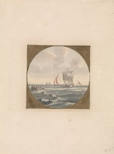 Canot et voiliers en mer (Schepen op zee, série B)