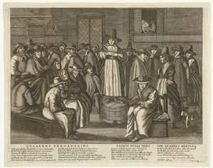 Spotprent op de Engelse Quakers, ca. 1656 - Anonymous