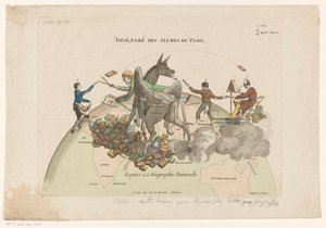Caricature de la Géographie Universelle de Conrad Malthe-Brun