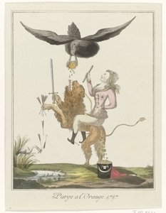 Caricature sur le paiement hollandais à la Prusse, 1787 - Anonymous