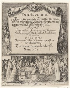 Caricature de la doctrine de la transsubstantiation romaine, 1612 - Anonymous