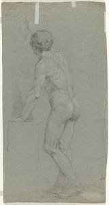 Homme nu debout, vu de dos vers la gauche - Anonymous