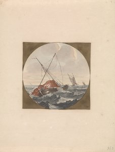 Affalage de la voile Navires en mer (série B) (titre de la série)