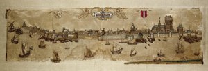Bande de broderie en soie sur soie - Anonymous